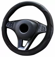 Akcesoria motoryzacyjne - Antypoślizgowy Pokrowiec na Kierownicę 37-38cm uniwersalny czarny AG978 - miniaturka - grafika 1