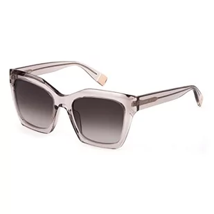 Furla Damskie okulary przeciwsłoneczne Sfu621V, Shiny Transp, beżowe, 66, błyszczący beżowy - Okulary przeciwsłoneczne - miniaturka - grafika 1