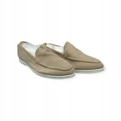 Mokasyny męskie - Mokasyny męskie zamszowe Old Money 46 - miniaturka - grafika 1