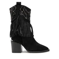 Botki damskie - Kowbojki Alma En Pena I240508 Czarny - miniaturka - grafika 1