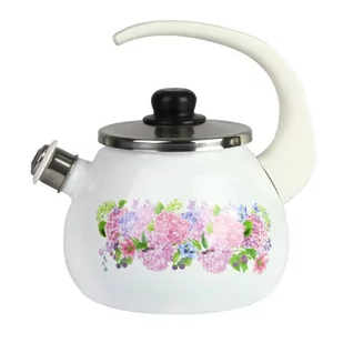 Czajnik Emaliowany Rybnik Kwiaty Hortensja 2,5 L - Czajniki na gaz - miniaturka - grafika 1