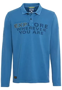 camel active Męska koszulka polo, niebieski (Aqua Blue), 4XL - Koszulki męskie - miniaturka - grafika 1