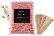 Depilacja - Wosk twardy RÓŻOWY w dropsach 1000 g + 10 szpatułek - miniaturka - grafika 1
