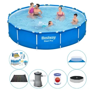 Oferta basenów - Bestway Steel Pro 396x84 cm okrągły - Baseny ogrodowe - miniaturka - grafika 1