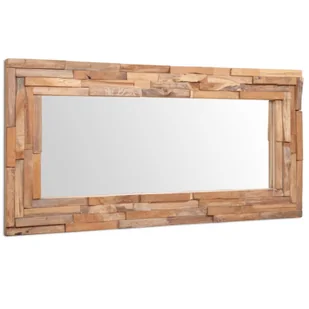 vidaXL Lustro dekoracyjne, drewno tekowe, 120 x 60 cm, prostokątne - Lustra - miniaturka - grafika 1