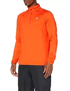 Swetry męskie - Odlo męski sweter midlayer 1/2 Zip Carve Light, czerwony, s 541792 - grafika 1