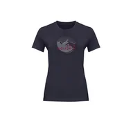 Koszulki i topy damskie - Damska Koszulka z krótkim rękawem JACK WOLFSKIN HIKING S/S GRAPHIC T W 1808941-1388 – Szary - miniaturka - grafika 1