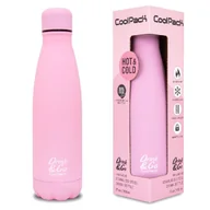 Termosy - CoolPack Termos Drink&Go Bidon Metalowy Pastelowy Powder Pink 500 ml - miniaturka - grafika 1