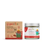 Pasty do zębów - Georganics, GeoKIDS, Mineralna pasta do zębów dla dzieci w słoiku, Strawberry, 60 ml - miniaturka - grafika 1