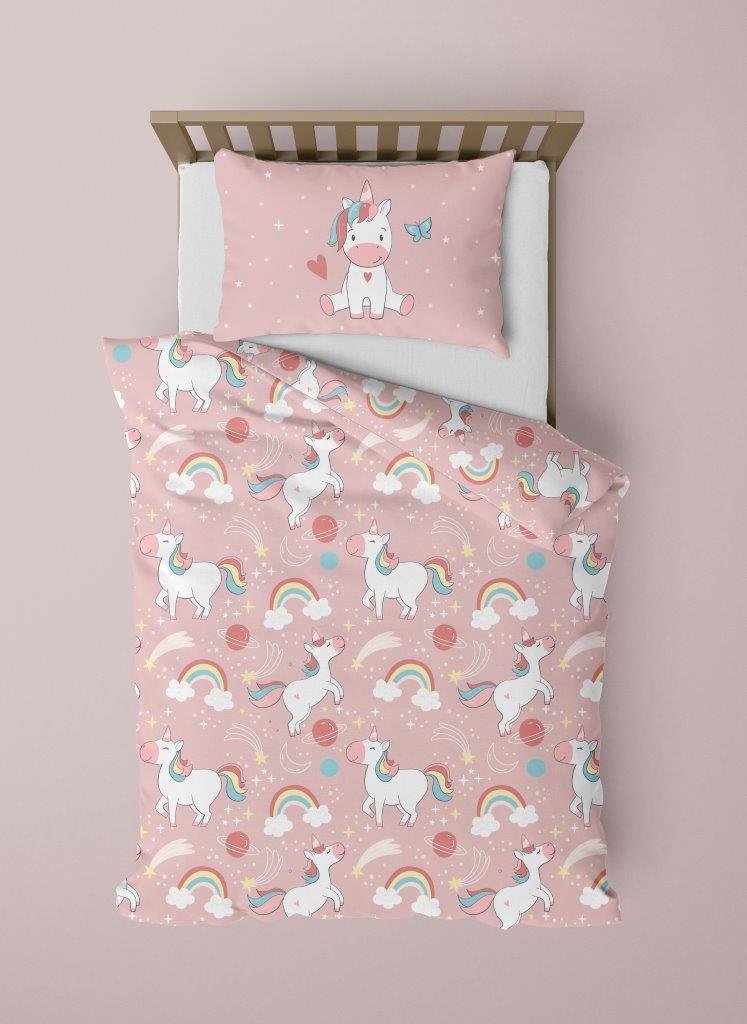 Pościel Młodzieżowa 160x200 jednorożec bawełniana