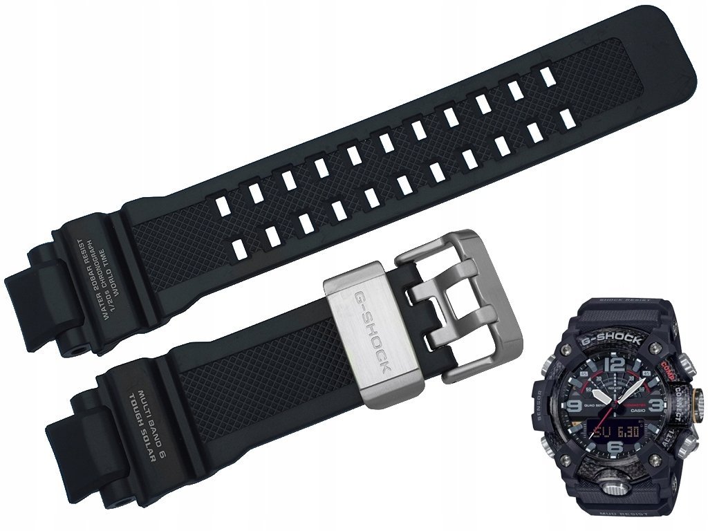 PASEK CASIO GW-A1100 GW-A1100-2A GW-A1000 GRANATOWY ORYGINAŁ