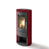 Piece wolnostojące - Eva Calor Piec na drewno Marica 7 kW - hermetyczny - Bordo - miniaturka - grafika 1