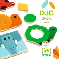 Zabawki interaktywne dla dzieci - Drewniana układanka puzzle DUOBASIC DJ06216 - miniaturka - grafika 1
