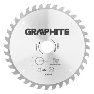 Graphite Piła tarczowa 216x30mm 36 zębów widia (57H679) - Tarcze do pił - miniaturka - grafika 2