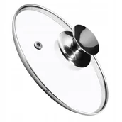 Pokrywki - Pokrywa żaroodporna ze srebrnym uchwytem Salerno 18 cm - miniaturka - grafika 1