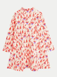 Mini Rodini Sukienka codzienna Fuchsia 2475010842 Kolorowy Regular Fit - Sukienki i spódniczki dla dziewczynek - miniaturka - grafika 1