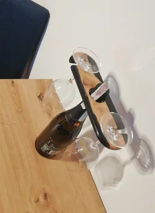 Stojak na Wino i kieliszki żywica drewno - Kieliszki - miniaturka - grafika 1