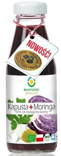 Bio Food SOK Z CZERWONEJ KAPUSTY KISZONEJ Z MORINGĄ BIO 200 ml - - Soki i napoje niegazowane - miniaturka - grafika 1