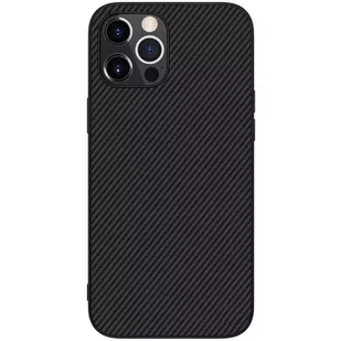 Nillkin Etui Synthetic Fiber do Apple iPhone 12 Pro Max (Czarne) - Etui i futerały do telefonów - miniaturka - grafika 1