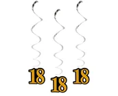 Urodziny dla dorosłych - Godan Dekoracja wisząca świderki na 18-tkę - 3 szt. PF-DW18 - miniaturka - grafika 1