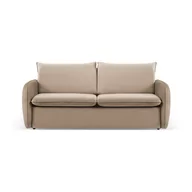 Sofy i kanapy - Beżowa aksamitna rozkładana sofa 194 cm Vienna – Cosmopolitan Design - miniaturka - grafika 1