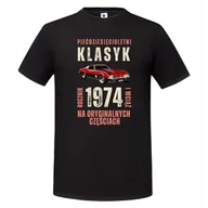 Koszulki męskie - Koszulka męska prezent na 50 urodziny Klasyk na Oryginalnych Częściach 1974 - miniaturka - grafika 1