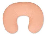 Poduszki do karmienia - Poduszka rogal do karmienia fasolka rozbieralna- brzoskwiniowa - miniaturka - grafika 1