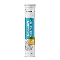 Witaminy i minerały - Novativ calcium + kwercetyna smak cytrynowy 20 tabletek musujących - miniaturka - grafika 1