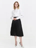 Spódnice - Czarna plisowana spódnica - miniaturka - grafika 1