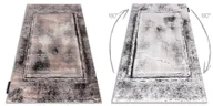Dywany - Dywan DE LUXE nowoczesny 634 Ramka vintage przecierany - Strukturalny szary / różowy 140x190 cm - miniaturka - grafika 1