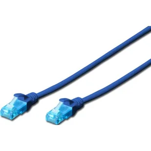 Digitus Patchcord U/UTP kat.5e PVC 1m niebieski DK-1512-010/B - Patchcordy - miniaturka - grafika 1