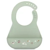 Śliniaki i fartuszki - Mepal Śliniak silikonowy z kieszonką Mio Little Farm 108034565399 - miniaturka - grafika 1