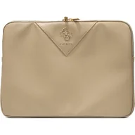 Torby na laptopy - Guess Triangle 4G Sleeve - Etui na notebooka 13" / 14" (złoty) - miniaturka - grafika 1