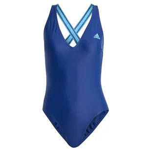 adidas Damski strój kąpielowy z 3 paskami 97 cm, Czarny, 128 - Stroje kąpielowe - miniaturka - grafika 1