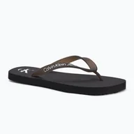Klapki i japonki damskie - Japonki damskie Calvin Klein YW0YW01829 Beach Sandal Transparent Tpu black - miniaturka - grafika 1
