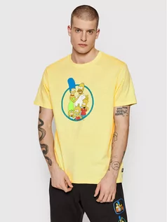 Koszulki męskie - Billabong T-Shirt SIMPSONS Family A1SS36 Żółty Regular Fit - grafika 1