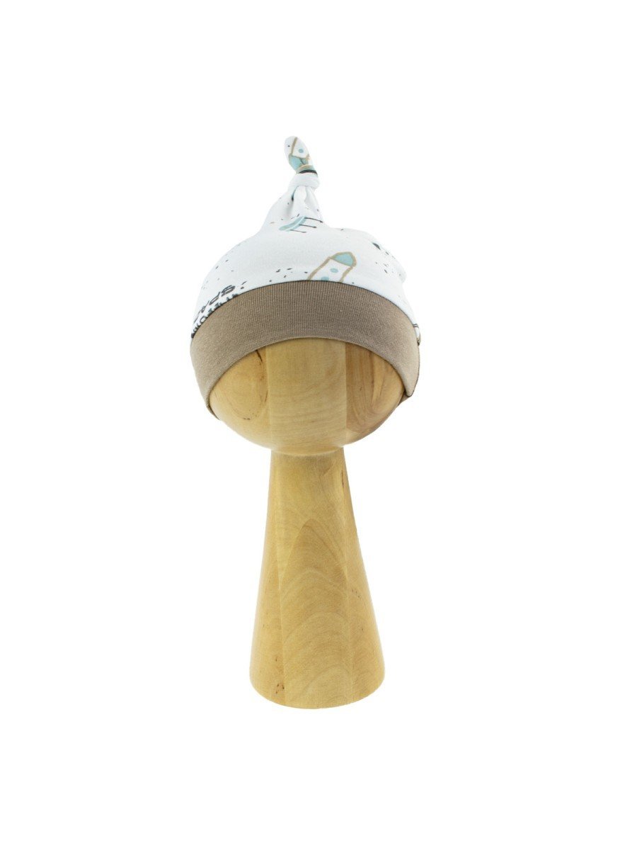 Niemowlęca czapka bawełniana kosmos biała Nicol,r.56