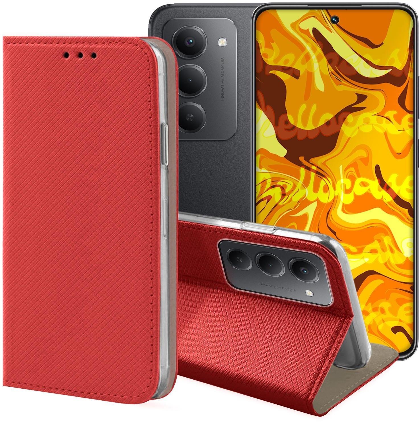 Hello Case Etui z Klapką Do Xiaomi Redmi 15 4G / 5G Czerwone, Zamykane, Magnetyczne