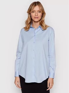 Koszule damskie - Calvin Klein Koszula K20K203554 Niebieski Relaxed Fit - grafika 1