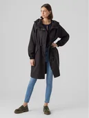 Kurtki damskie - Vero Moda Parka Pernille Alison 10282329 Czarny Regular Fit - miniaturka - grafika 1