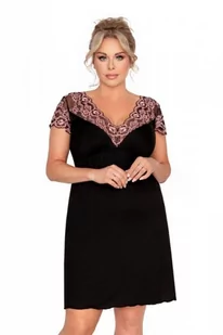 Donna Adele czarna plus size Koszulka nocna - Piżamy damskie - miniaturka - grafika 1