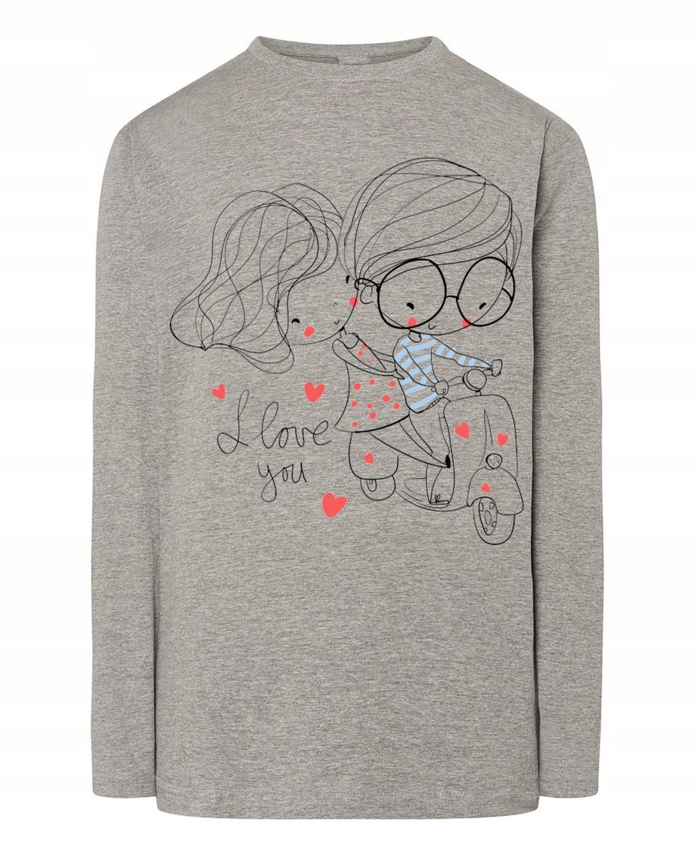 Walentynki Longsleeve nadruk Zakochana Para 5XL