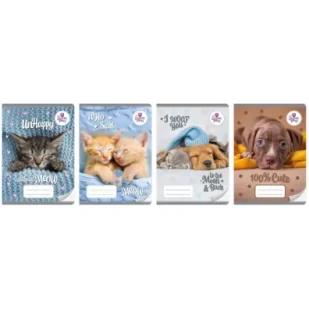 Beniamin Zeszyt A5/16K kolor 3-linie The sweet pets (20szt) - Zeszyty szkolne - miniaturka - grafika 1