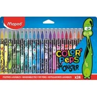 Przybory szkolne - Maped Flamastry Colorpeps Monster 24 kolory - miniaturka - grafika 1