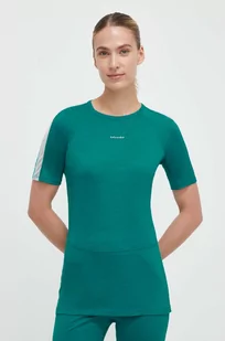 Icebreaker t-shirt funkcyjny 125 ZoneKnit kolor turkusowy - Koszulki sportowe damskie - miniaturka - grafika 1