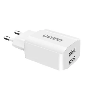 Dudao ładowarka sieciowa EU 2x USB 5V/2.4A + kabel Lightning biały (A2EU + Lightning white) - Ładowarki do telefonów - miniaturka - grafika 4