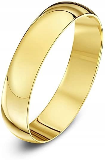 THEIA OBRĄCZKA 4mm Unisex r.21 (19,4 mm) ZŁOTO 585