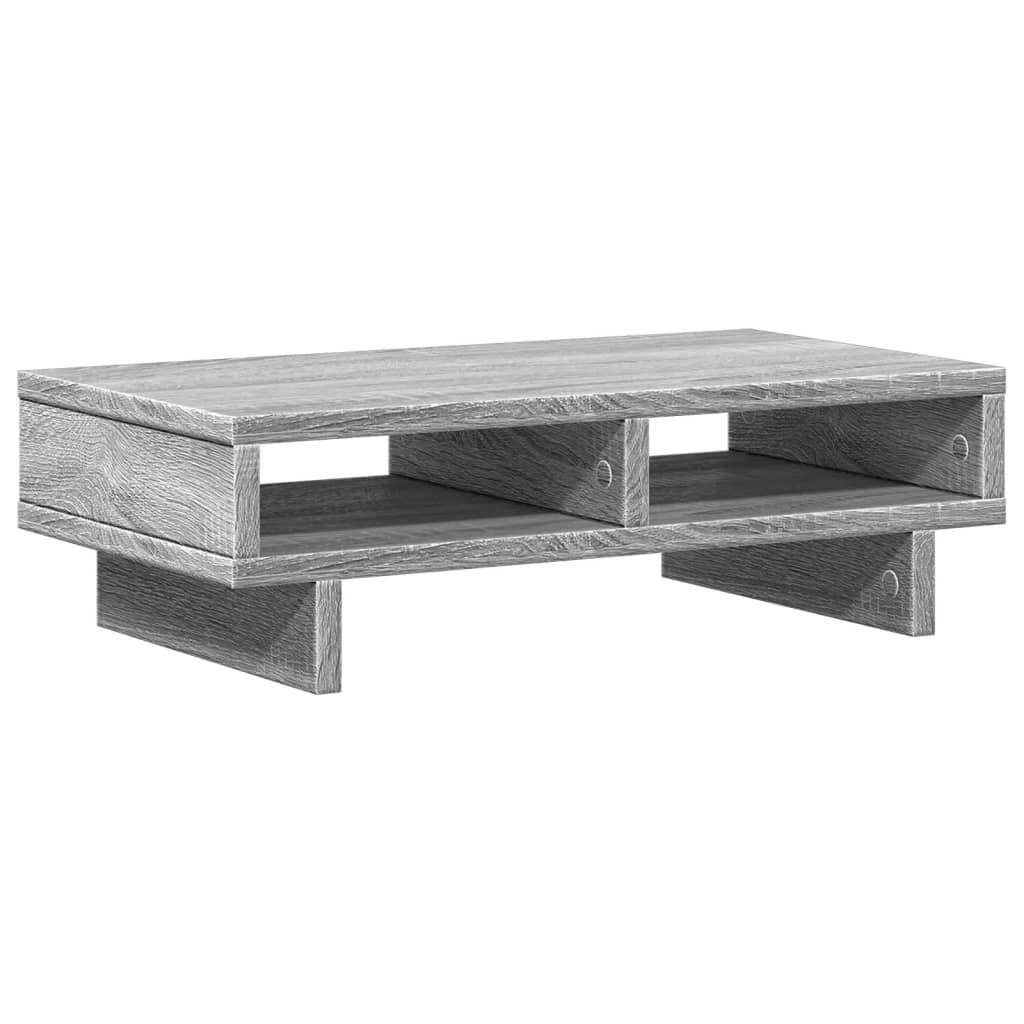 vidaXL Podstawa pod monitor szara Sonoma 50x27x15 cm Materiał drewnopochodny
