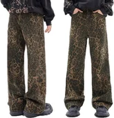 Spodnie damskie - Spodnie Jeansy z szerokimi nogawkami Vintage Casual Hip Hop Streetwear - miniaturka - grafika 1