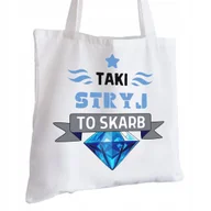 Torby i wózki na zakupy - Torba Bawełniana biała dla Stryja Na Prezent ekologiczna Trwały Nadruk - miniaturka - grafika 1